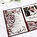 DORIS HOME 50pcs Laser Cut Wedding Invitations with Envelopes Burgundy, 4.7x7.1 Blank Invitation Cards for Wedding, Anniversary Invitations with Envelopes