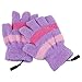 USB Heating Winter Gloves, Iusun Women Hand Warm Gloves Heated Fingerless Warmer Mitten (Purple)