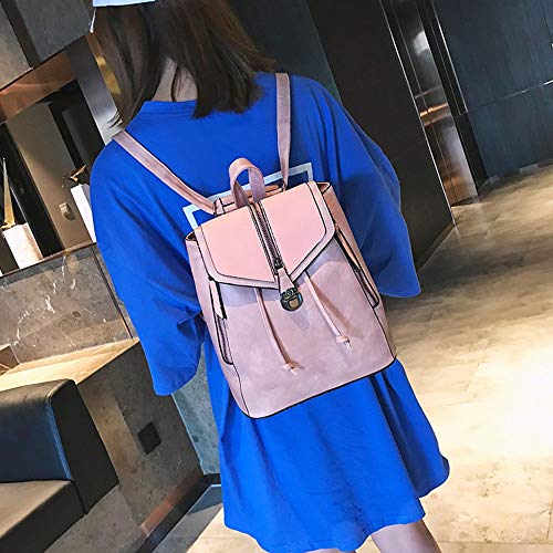 Clearance Sales!! ZOMUSAR Women Backpack Purse PU Leather Convertible Ladies Rucksack Zipper Pocket Crossbody Shoulder Bag (Pink)