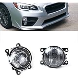 GSRECY Pair Clear Lens Fog Light Lamp Assemblies w/ 55W H11 Halogen Bulbs for Acura Honda Ford Nissan Subaru Suzuki Lincoln Jaguar