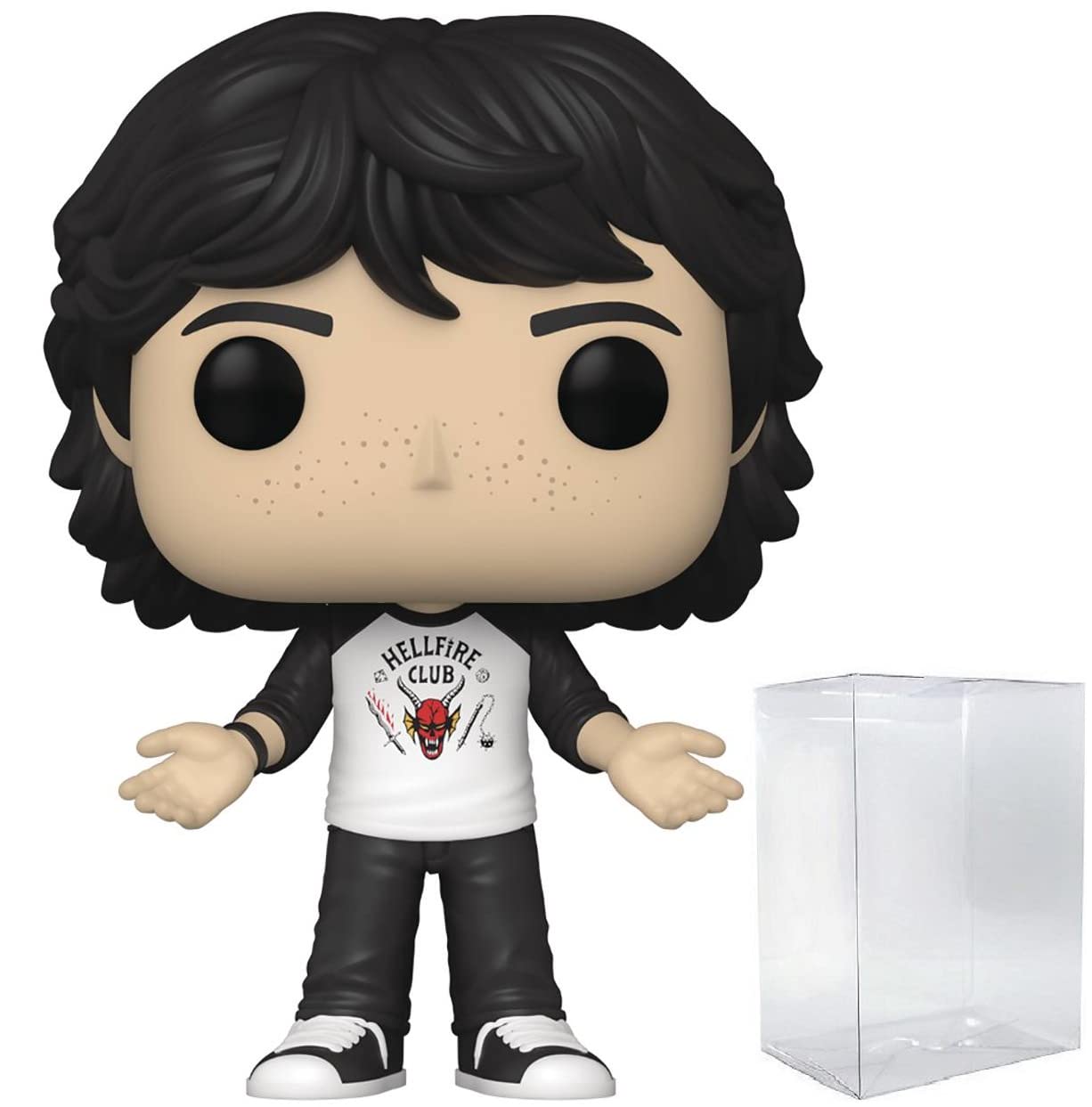 POP [Stranger Things - Mike Wheeler [Season 4] Funko Vinyl Figure (Bundled with Compatible Box Protector Case), Multicolor, 3.75 inches