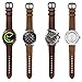 OXWALLEN Compatible with Samsung Active/Active 2, Samsung Galaxy Watch 42mm, Gear Sport, Vivoactive 3 Quick Release Watch Band, fit 20mm Mens Watches - Retro Brown/Black