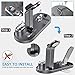 OLEBR 3 in 1 Charging Stand Compatible with Apple Watch 45mm/44mm and 41mm/40mm Series 7/SE/6/5 /4/3 /2/1, AirPods Pro and Phone Series 13/12/11/X/8/7/6S/5（Original Cable Required） Space Gray