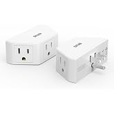 BEVA 2 Pack 3 Prong Multi Plug Wall Outlet Extender, 3 AC Outlet Adapter | Small Portable Outlet Splitter for Cruise, Travel, Dorm Room, Lightweight Wall Plug Extender for Hotel and Household Use