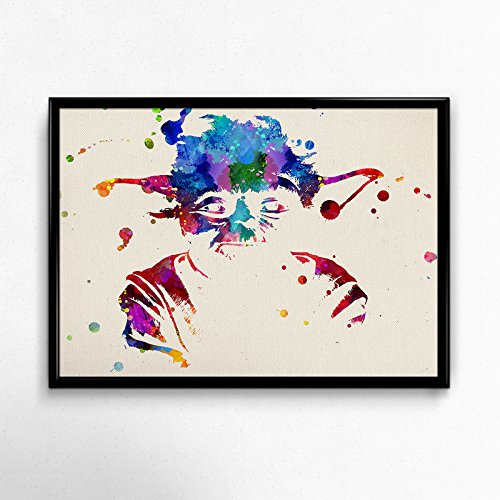 Nacnic Yoda-style watercolor sheets for framing perfect as affordable gifts for men printed on 250g paper ideal for home decor or collecting