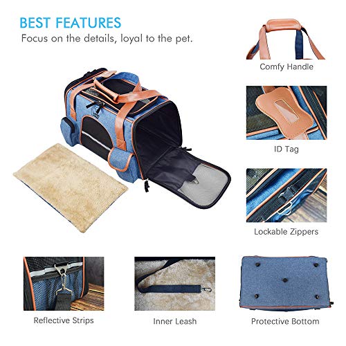 Premium-Pet-Carrier-Airline-Approved-Soft-Sided-for-Cats-and-Dogs-Portable-Cozy-Travel-Pet-Bag-Car-Seat-Safe-Carrier