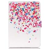 Nook HD+ 9-inch Tablet Case,Colorfull Leaves Pattern Universal Premium Flip Wallet PU Leather Stand Case Skin with Card Slots for Nook HD+ BNTV600-GRY 9-inch