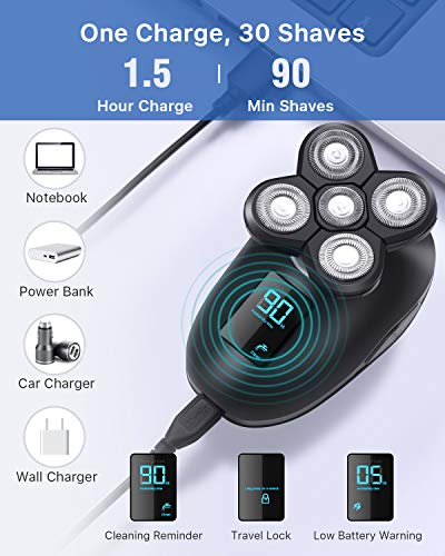 3 Electric+OriHea+IPX7+Waterproof+Faster+Charging+Rechargeable