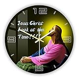 Geek Alerts 12inch Silent Wall Clock, Jesus Christ