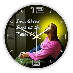 Geek Alerts 12inch Silent Wall Clock, Jesus Christ