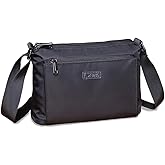 Multi Pocket Crossbody Bag for Men Casual Nylon Shoulder Bag Medium Roomy Handbag Fashion Tote Top Handle Satchel