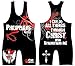 Philippians 4:13 Red/Black Wrestling Singlet: Youth and Mens sizes, by 4-Time