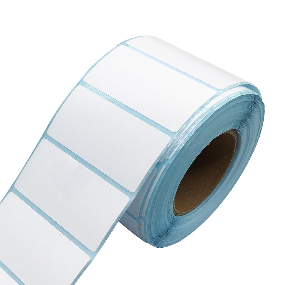 Photo 1 of 1000Pcs 2" x 1" Direct Thermal Labels, 1 Roll 1000 White Thermal Printer Labels
