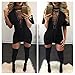 Oubaybay Women's Sexy Halter Lace up T Shirt Tunic Club Dresses