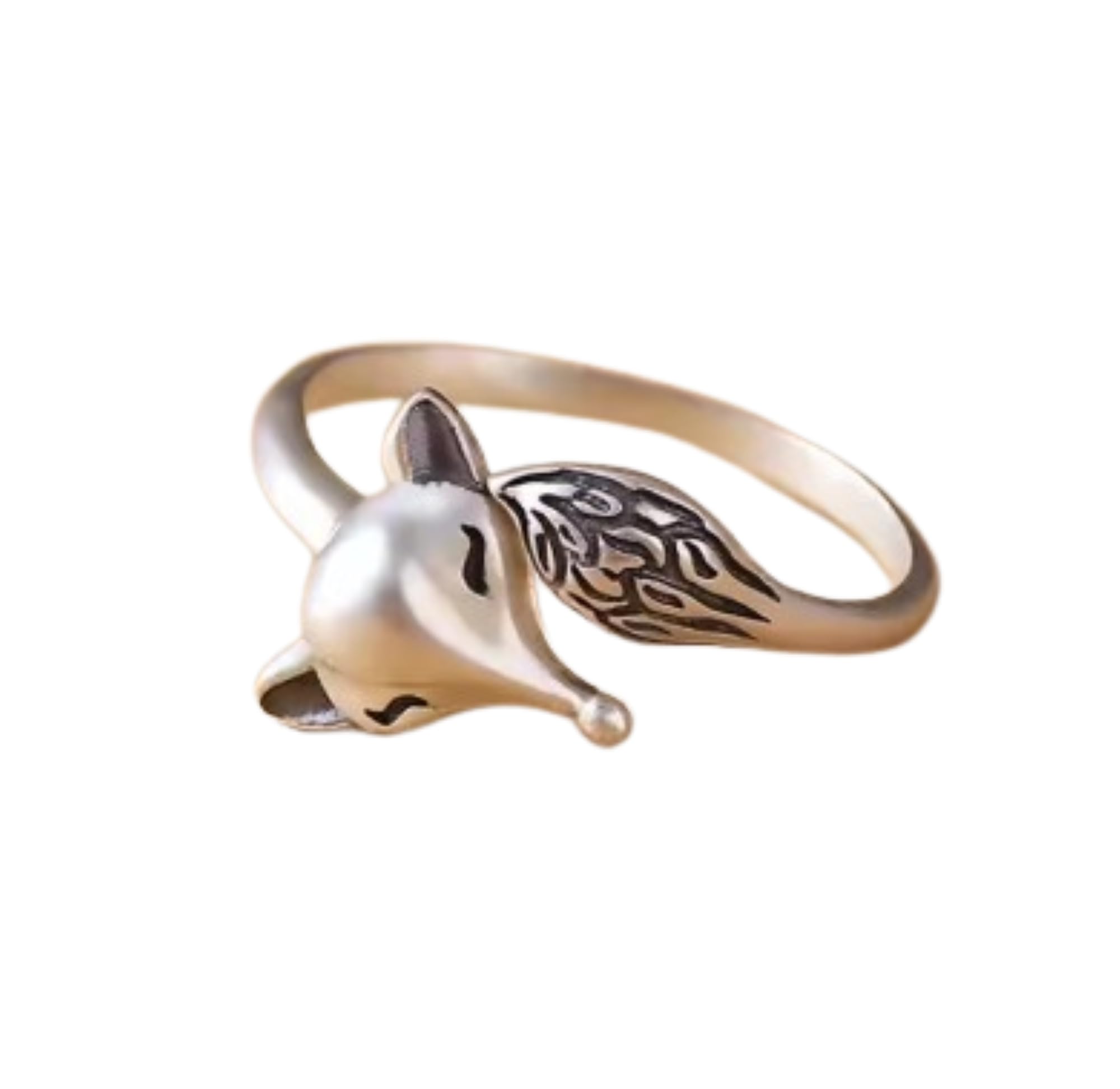 CrownOfRibbons Fox Ring, Adjustable in an Organza Bag