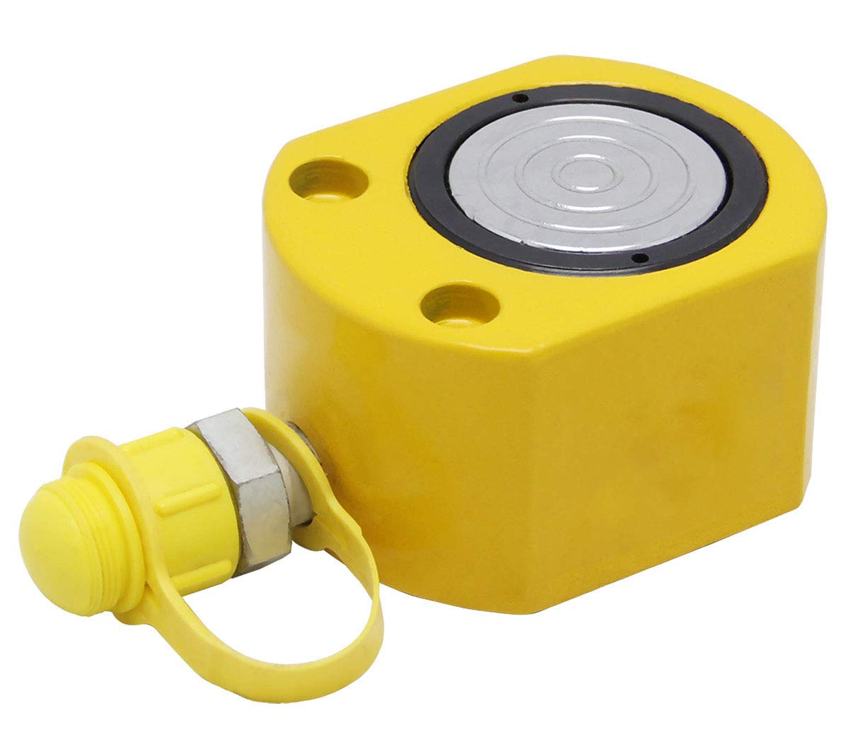 NEWTRY 10 ton Low Profile Hydraulic Ram Jack + Hand Pump Stoke 10mm(0.4 inch) Mini Protable Hydraulic Cylinder Industrial Super Thin Lifting Jack, not for Car (10T Hydraulic Jack + cp-180 Pump) - Image 3