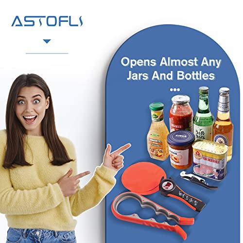 Astofli 5 Pack Jar Opener For Seniors With Arthritis, Easy Twist Lid
