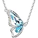 Swarovski Elements Crystal Diamond Accent Butterfly Pendant Chain Necklace for women teenage girls kids children, with a Gift Box, Ideal Gift for Birthdays / Christmas / Wedding