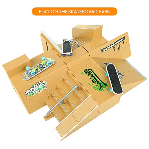 image for TIME4DEALS Mini Fingerboards Finger Skateboard Toy, 12 PCS Creative Fi