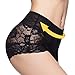 Eve's temptation Janice Women's High Waist Lace Breathable Panties-Black