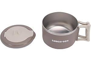 Microwave Safe Bowl with Lid, 15x10cm Double Layer Insulation Ramen Bowl, Shatter Proof PP Material and 316 Stainless Steel, 