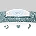 Baby Delight Snuggle Nest Harmony Infant Sleeper/Baby Bed with Incline Wedge | Sea Green Rings Fabric Pattern | Portable Bassinet with Sound & Light Unit | Waterproof Foam Mattress w/Sheet