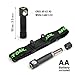 MOSSY OAK 2 in 1 LED Headlamp, Hand-free Compact Headlight Combo - Detachable Mini Flashlight Torch -150 Lumens , 4 Lighting Modes, AA Alkaline Battery Included