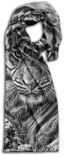 Black-and-white Tiger Adults Winter Warm Scarf Fashion Scarves Shawl Gift