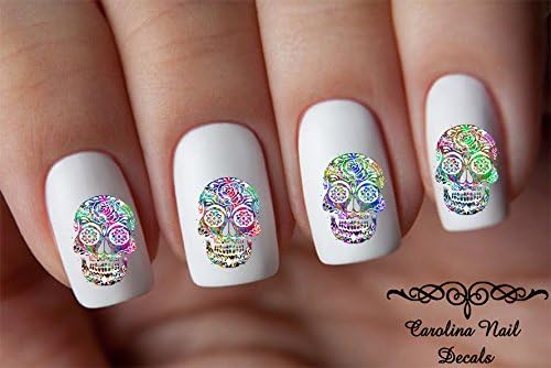Sugar Skull Design #1 Nail Art Decals