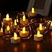 Realistic and Bright Flameless LED Tea Light Battery Operated Set of 24 - for Seasonal & Festival Celebration