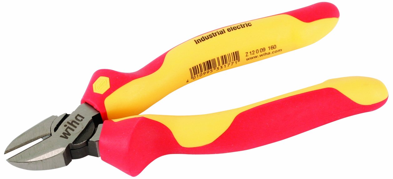 Wiha 32929 8Inch Insulated Industrial Diagonal Cutters Wire Cutters