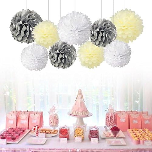 9pcs 8 10Inch Tissue Paper Pom Poms Mixed Halloween Christmas Ornaments