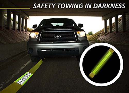 Tow Strap Heavy Duty, Recovery strap - Soft Snatching - 30 000 lbs 3" x 20 ft - Towing Strap with Reflective Line, Reinforced Loops + Storage Bag - Off road Tow Rope - Greatest for Heavy Duty Vehicle - Thumbnail 5