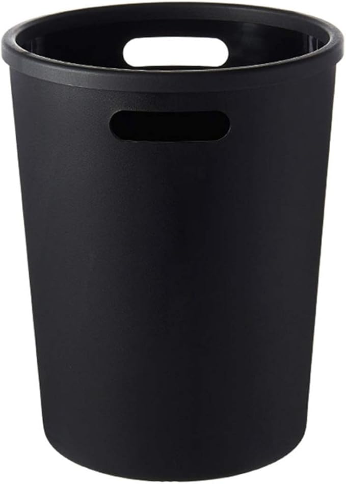 lqgpsx Trash Can, Double Handle Plastic Container Wastebasket with