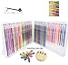 Zzmart 96 Colors Untra Fine marker, 48 Color Gel Pens & 48 Color Pen Refills, Coloring Gel Pens Greater for Crafting, Doodling, Drawing, Kids and Adult Coloring Books (Glitter, Neon, Pastel, Metallic)