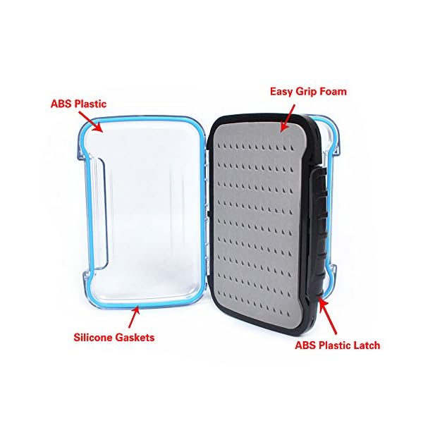 DrFish-Fly-Fishing-Flies-Box-Waterproof-Double-Side-Clear-View-High-Capacity-Deep-Slot