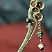 Enjoydeal Women Hairpin Vintage Hair Stick with Copper Made Flowers and Stone Beads