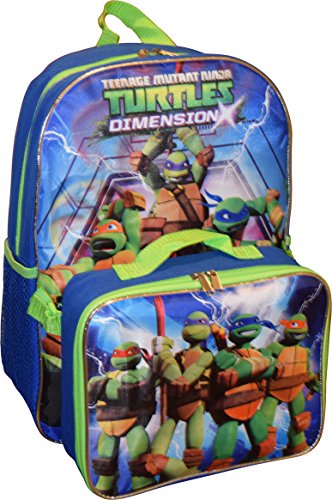 Nickelodeon TMNT Ninja Turtles 16" Backpack With Detachable Matching Lunch Box