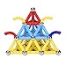 PlayMaty 136 Pieces Magnetic Toys Magnets Building Sets Link Shape Toy with Magnet Sticks for Kids Playing Stacking Game