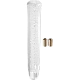 VekAuto Gear Shift Knob Stick, 30cm Faux Crystal Transparent Bubble Gear Shifter Universal for Manual Transmission Vehicle Durable Acrylic Clear with Adapter