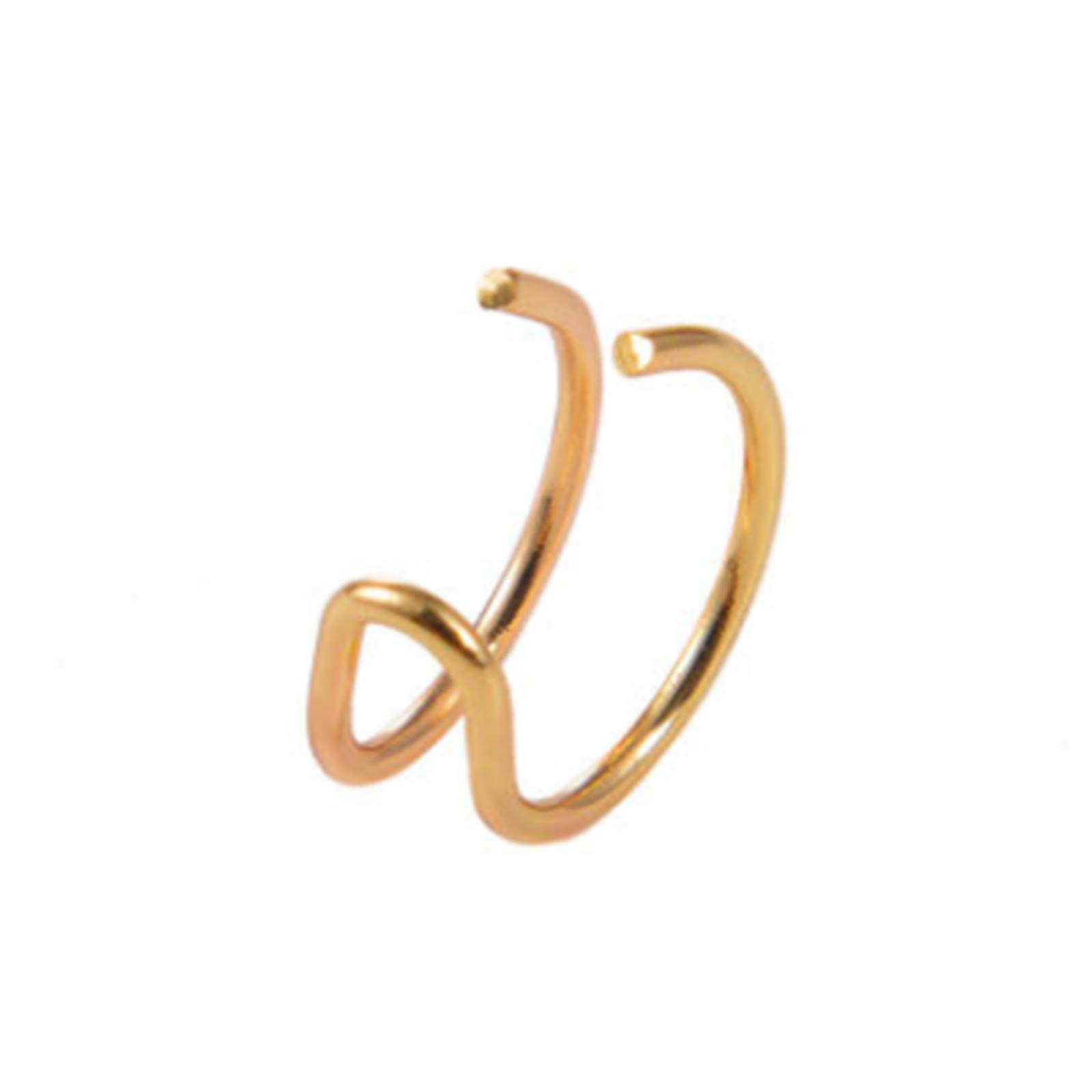 Yienate Cute Non-pierced Earrings Ear Cuff Ear Clip Minimalist Unilateral Earrings Cartilage Unique Ear Crawler Ear Climber Fashion Gold Ear Jewelry for Women and Girls