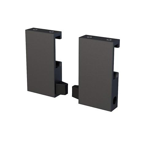 Jubest Matte Black 2 Door Stops Sliding Barn Door Hardware For
