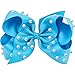 legend sandy 6 Pack 6 Inches Big Hair Bows for Girls, Hair Accessories with Pearl Hair Clips for Baby Toddler Girls Hair Bows with Alligator Clips for Kids Back to School