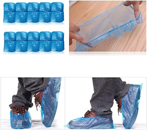 100pcs/lot Elastic Disposable Plastic Shoe Covers Waterproof Rain Boot Carpet Clean Hospital Overshoes