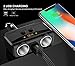 Virwir Cigarette Lighter Adapter, 2 Socket Cigarette Lighter Power Adapter Convert DC Outlet Splitter LED Display Battery, Plug Play 12V/24V 3.1A Fast Dual USB Car Charge Ports iPhone X