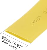 Sourcing Map Heat Shrink Tubing 14mm 2:1 Yellow 10ft 1000V view 3