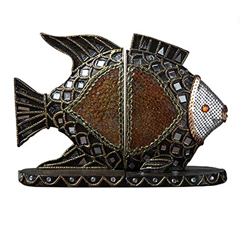 MAGO Desktop Decoration Resin Bookends ， Fish Style with Book Holder Desk Organizer for Kids School Library Study Home Office Decoration Gift ，22.510.17cm - Thumbnail 7