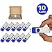 TOPESEL 10 Pack 16GB Bulk USB Flash Drives Memory Stick Swivel USB 2.0 Thumb Drive, Blue