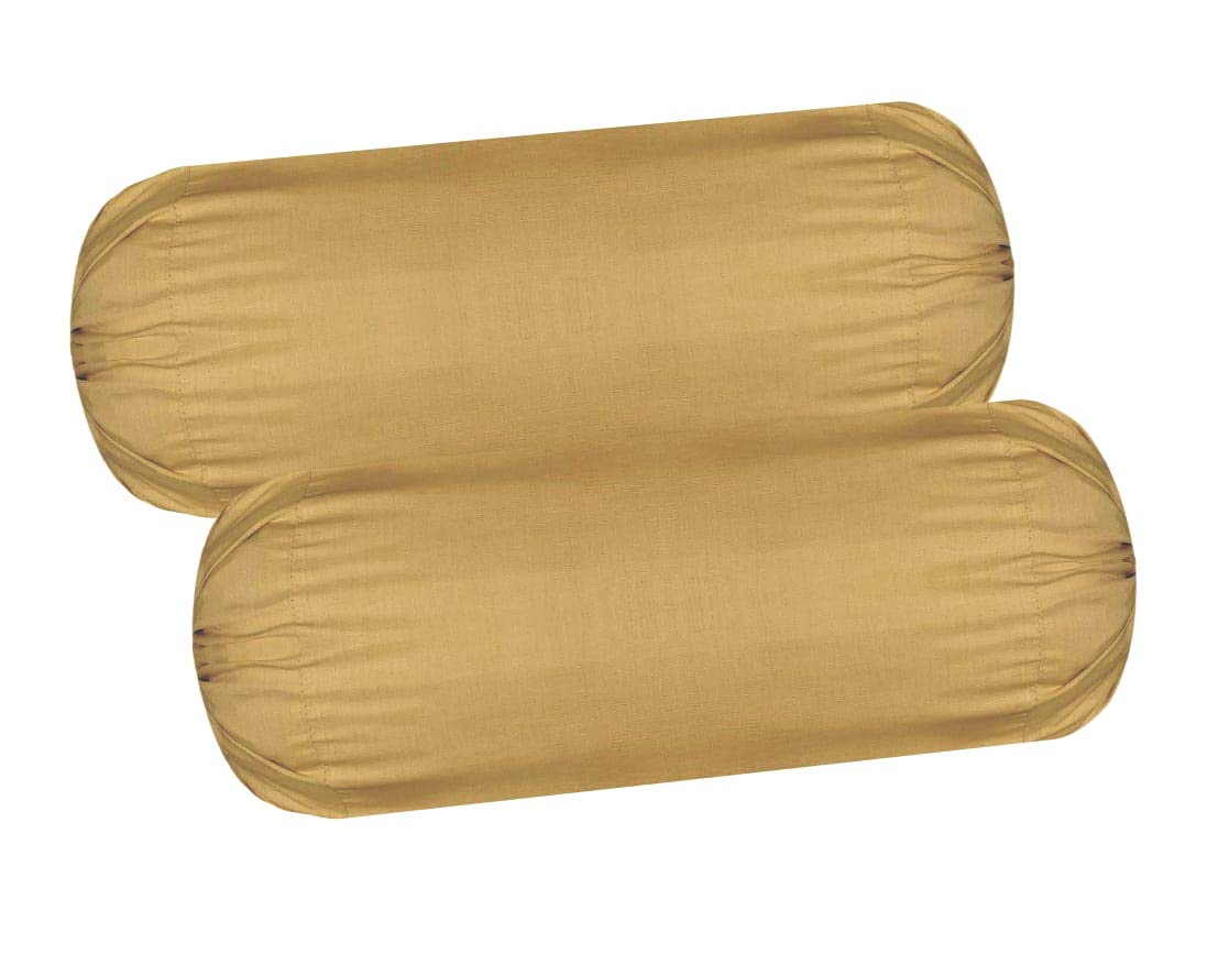 Wonder Decor Plain Cotton Bolsters Cover Set of 2 (Beige) Amazon.in