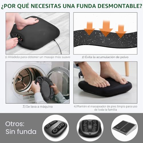 Snailax 2 in 1 Shiatsu Foot Massager with Heat, Flexible Massage Knots for All Sizes of Feet, Foot Warmer, Electric Pain Reliever
